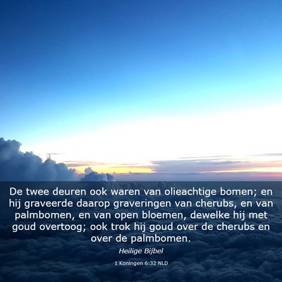 Picture 03 - 1 Koningen 6:32 NLD - De twee deuren ook waren van olieachtige bomen; - Bible Verse Picture