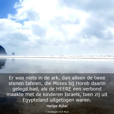 Picture 03 - 1 Koningen 8:9 NLD - Er was niets in de ark, dan alleen de twee stenen - Bible Verse Picture