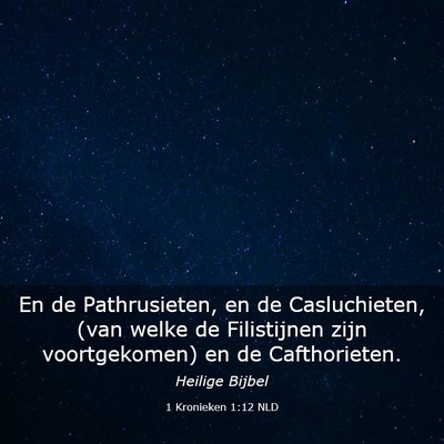 Picture 03 - 1 Kronieken 1:12 NLD - En de Pathrusieten, en de Casluchieten, (van - Bible Verse Picture