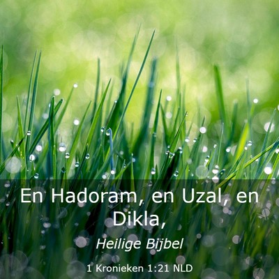 Picture 03 - 1 Kronieken 1:21 NLD - En Hadoram, en Uzal, en - Bible Verse Picture