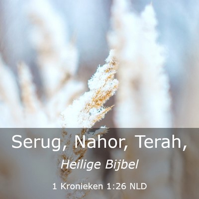 Picture 03 - 1 Kronieken 1:26 NLD - Serug, Nahor, - Bible Verse Picture