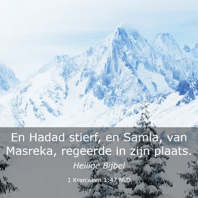 Picture 03 - 1 Kronieken 1:47 NLD - En Hadad stierf, en Samla, van Masreka, regeerde - Bible Verse Picture