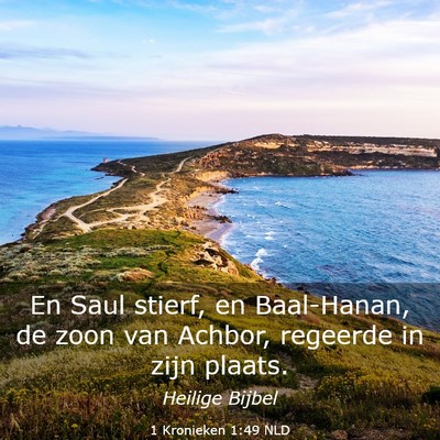 Picture 03 - 1 Kronieken 1:49 NLD - En Saul stierf, en Baal-Hanan, de zoon van - Bible Verse Picture