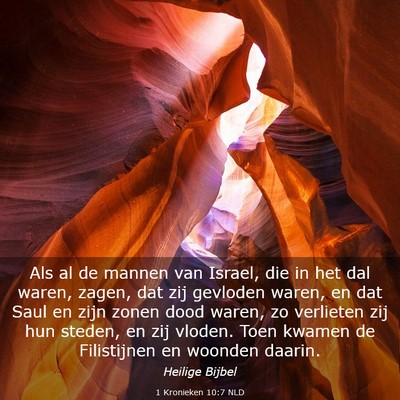 Picture 03 - 1 Kronieken 10:7 NLD - Als al de mannen van Israel, die in het dal - Bible Verse Picture