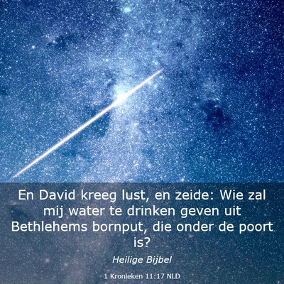 Picture 03 - 1 Kronieken 11:17 NLD - En David kreeg lust, en zeide: Wie zal mij water - Bible Verse Picture