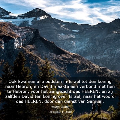 Picture 03 - 1 Kronieken 11:3 NLD - Ook kwamen alle oudsten in Israel tot den koning - Bible Verse Picture