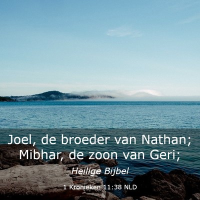 Picture 03 - 1 Kronieken 11:38 NLD - Joel, de broeder van Nathan; Mibhar, de zoon van - Bible Verse Picture