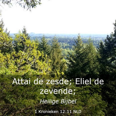 Picture 03 - 1 Kronieken 12:11 NLD - Attai de zesde; Eliel de - Bible Verse Picture