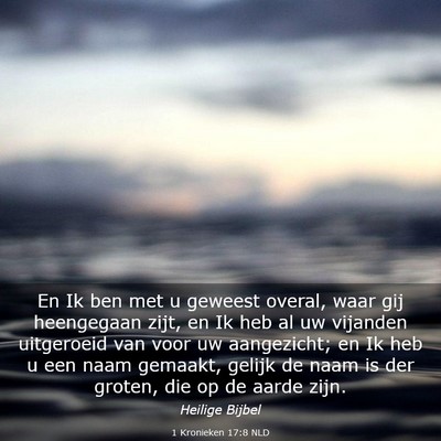 Picture 03 - 1 Kronieken 17:8 NLD - En Ik ben met u geweest overal, waar gij - Bible Verse Picture