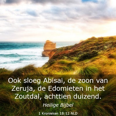 Picture 03 - 1 Kronieken 18:12 NLD - Ook sloeg Abisai, de zoon van Zeruja, de - Bible Verse Picture