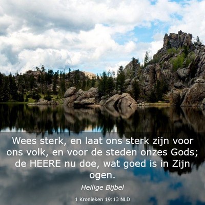 Picture 03 - 1 Kronieken 19:13 NLD - Wees sterk, en laat ons sterk zijn voor ons volk, - Bible Verse Picture