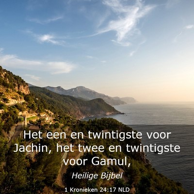 Picture 03 - 1 Kronieken 24:17 NLD - Het een en twintigste voor Jachin, het twee en - Bible Verse Picture