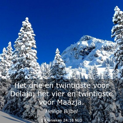 Picture 03 - 1 Kronieken 24:18 NLD - Het drie en twintigste voor Delaja, het vier en - Bible Verse Picture