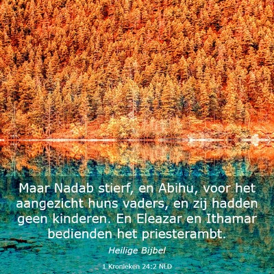 Picture 03 - 1 Kronieken 24:2 NLD - Maar Nadab stierf, en Abihu, voor het aangezicht - Bible Verse Picture