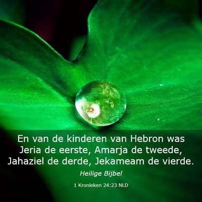 Picture 03 - 1 Kronieken 24:23 NLD - En van de kinderen van Hebron was Jeria de - Bible Verse Picture