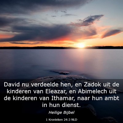 Picture 03 - 1 Kronieken 24:3 NLD - David nu verdeelde hen, en Zadok uit de kinderen - Bible Verse Picture