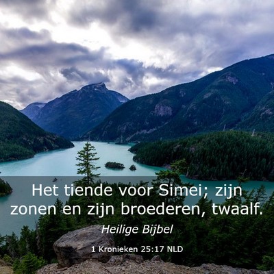 Picture 03 - 1 Kronieken 25:17 NLD - Het tiende voor Simei; zijn zonen en zijn - Bible Verse Picture