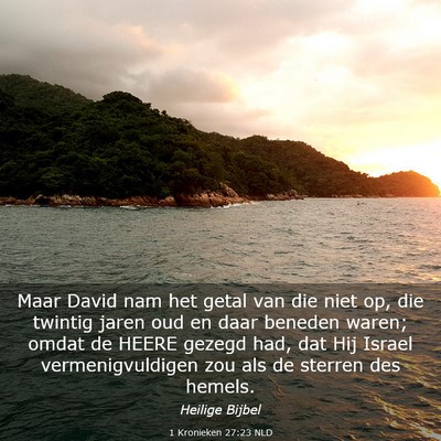 Picture 03 - 1 Kronieken 27:23 NLD - Maar David nam het getal van die niet op, die - Bible Verse Picture