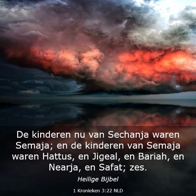Picture 03 - 1 Kronieken 3:22 NLD - De kinderen nu van Sechanja waren Semaja; en de - Bible Verse Picture
