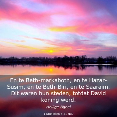 Picture 03 - 1 Kronieken 4:31 NLD - En te Beth-markaboth, en te Hazar-Susim, en te - Bible Verse Picture