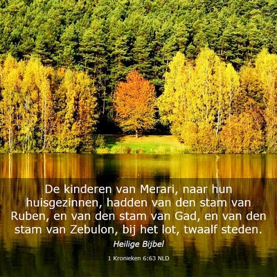 Picture 03 - 1 Kronieken 6:63 NLD - De kinderen van Merari, naar hun huisgezinnen, - Bible Verse Picture