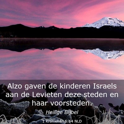 Picture 03 - 1 Kronieken 6:64 NLD - Alzo gaven de kinderen Israels aan de Levieten - Bible Verse Picture