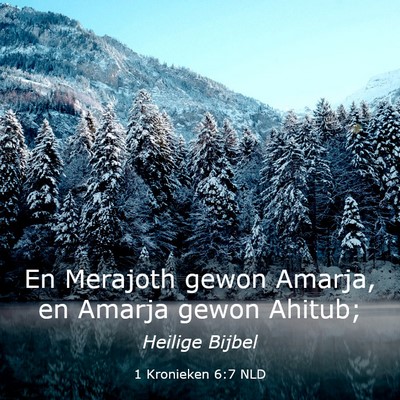 Picture 03 - 1 Kronieken 6:7 NLD - En Merajoth gewon Amarja, en Amarja gewon - Bible Verse Picture