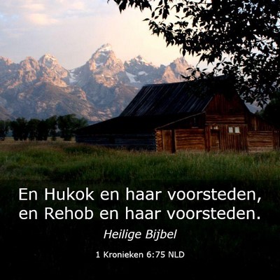 Picture 03 - 1 Kronieken 6:75 NLD - En Hukok en haar voorsteden, en Rehob en haar - Bible Verse Picture