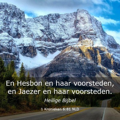 Picture 03 - 1 Kronieken 6:81 NLD - En Hesbon en haar voorsteden, en Jaezer en haar - Bible Verse Picture