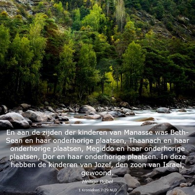 Picture 03 - 1 Kronieken 7:29 NLD - En aan de zijden der kinderen van Manasse was - Bible Verse Picture