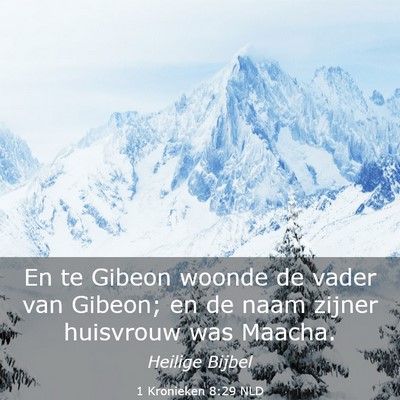 Picture 03 - 1 Kronieken 8:29 NLD - En te Gibeon woonde de vader van Gibeon; en de - Bible Verse Picture