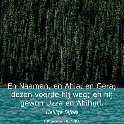 Picture 03 - 1 Kronieken 8:7 NLD - En Naaman, en Ahia, en Gera; dezen voerde hij - Bible Verse Picture