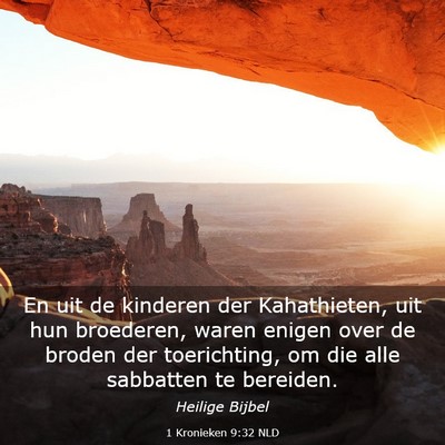 Picture 03 - 1 Kronieken 9:32 NLD - En uit de kinderen der Kahathieten, uit hun - Bible Verse Picture