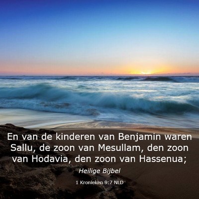 Picture 03 - 1 Kronieken 9:7 NLD - En van de kinderen van Benjamin waren Sallu, de - Bible Verse Picture
