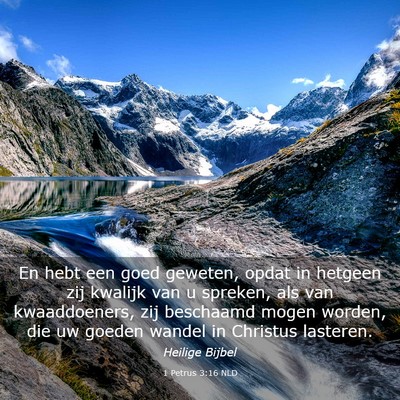 Picture 03 - 1 Petrus 3:16 NLD - En hebt een goed geweten, opdat in hetgeen zij - Bible Verse Picture
