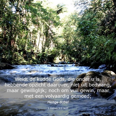Picture 03 - 1 Petrus 5:2 NLD - Weidt de kudde Gods, die onder u is, hebbende - Bible Verse Picture