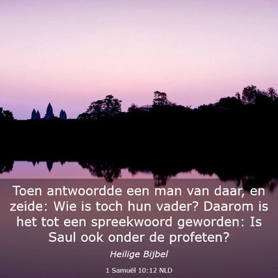 Picture 03 - 1 Samuël 10:12 NLD - Toen antwoordde een man van daar, en zeide: Wie - Bible Verse Picture