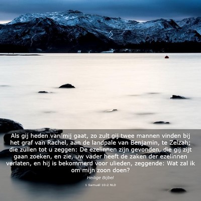 Picture 03 - 1 Samuël 10:2 NLD - Als gij heden van mij gaat, zo zult gij twee - Bible Verse Picture