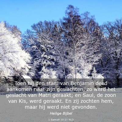 Picture 03 - 1 Samuël 10:21 NLD - Toen hij den stam van Benjamin deed aankomen naar - Bible Verse Picture