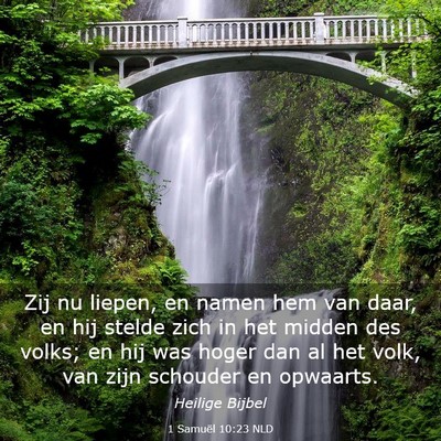 Picture 03 - 1 Samuël 10:23 NLD - Zij nu liepen, en namen hem van daar, en hij - Bible Verse Picture