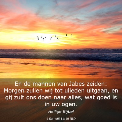 Picture 03 - 1 Samuël 11:10 NLD - En de mannen van Jabes zeiden: Morgen zullen wij - Bible Verse Picture