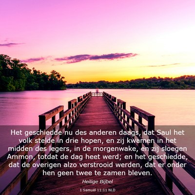 Picture 03 - 1 Samuël 11:11 NLD - Het geschiedde nu des anderen daags, dat Saul het - Bible Verse Picture