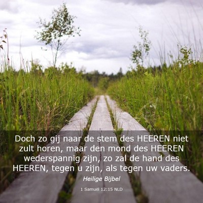 Picture 03 - 1 Samuël 12:15 NLD - Doch zo gij naar de stem des HEEREN niet zult - Bible Verse Picture