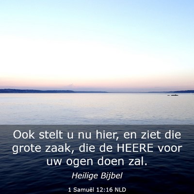 Picture 03 - 1 Samuël 12:16 NLD - Ook stelt u nu hier, en ziet die grote zaak, die - Bible Verse Picture