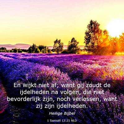 Picture 03 - 1 Samuël 12:21 NLD - En wijkt niet af; want gij zoudt de ijdelheden na - Bible Verse Picture