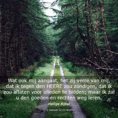 Picture 03 - 1 Samuël 12:23 NLD - Wat ook mij aangaat, het zij verre van mij, dat - Bible Verse Picture