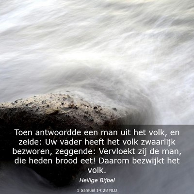Picture 03 - 1 Samuël 14:28 NLD - Toen antwoordde een man uit het volk, en zeide: - Bible Verse Picture