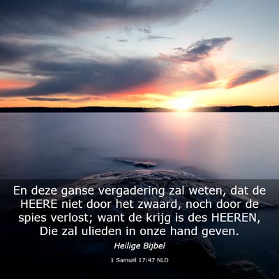 Picture 03 - 1 Samuël 17:47 NLD - En deze ganse vergadering zal weten, dat de HEERE - Bible Verse Picture