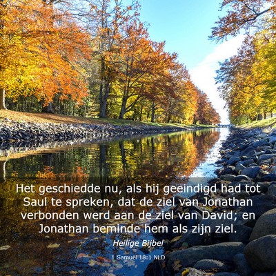Picture 03 - 1 Samuël 18:1 NLD - Het geschiedde nu, als hij geeindigd had tot Saul - Bible Verse Picture