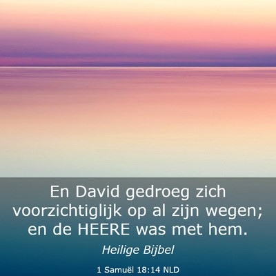 Picture 03 - 1 Samuël 18:14 NLD - En David gedroeg zich voorzichtiglijk op al zijn - Bible Verse Picture